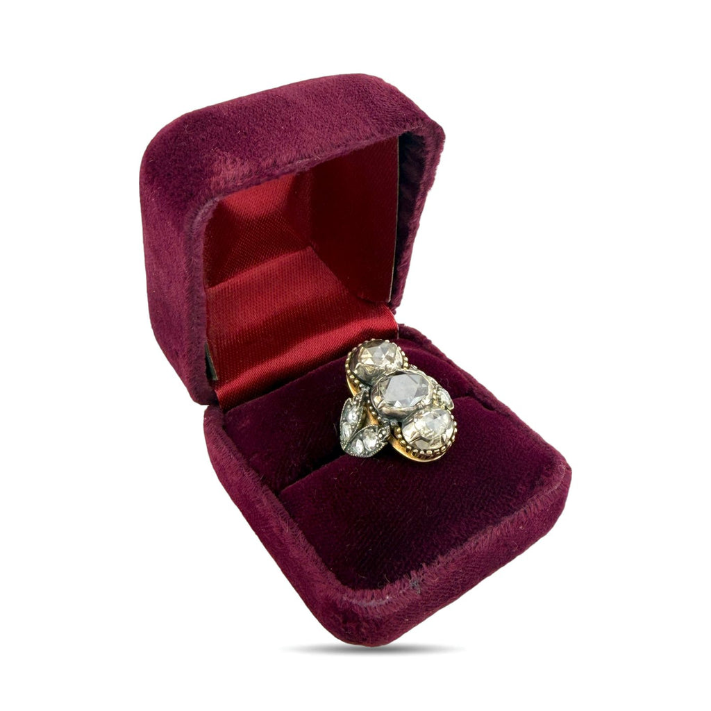 K. Faberge Imperial Russian 14K (56K) 14K Yellow Gold Old Cut 4.20ct Diamond Ring