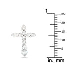 18K White Gold 1.0ct Diamond Cross Pendant