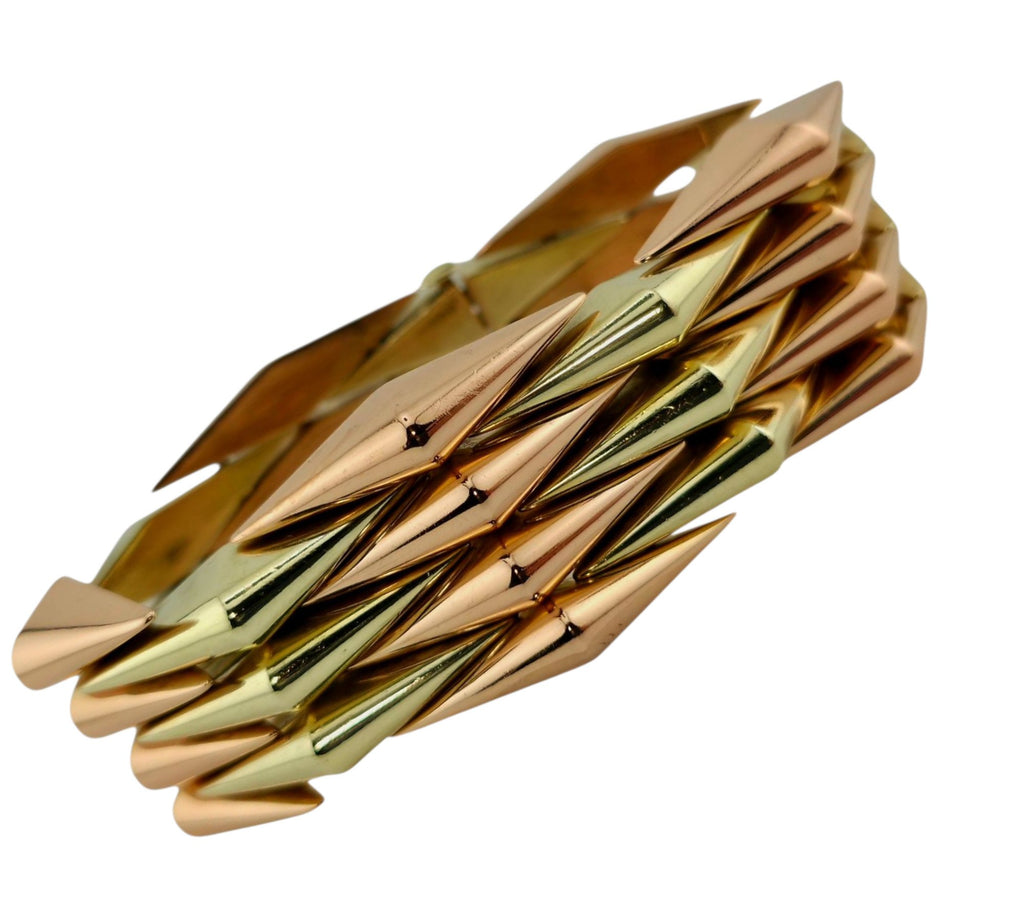 Bronia 14K Two-Tone Retro Gold Bracelet