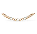 18K Yellow Gold, Rose Gold and 1.5ct Diamond Link Bracelet