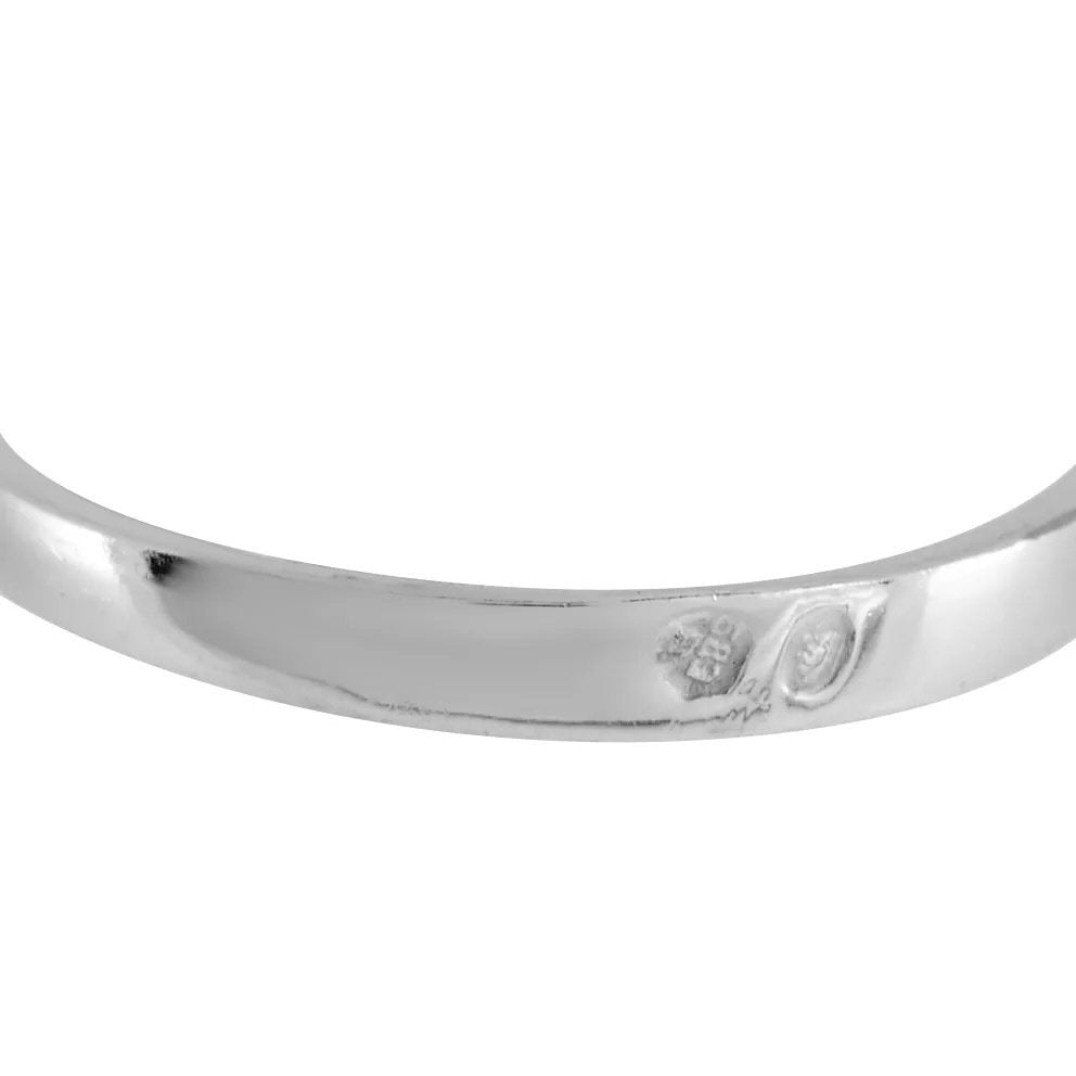 18K White Gold 0.2ct Diamond and 1.45ct Sapphire Ring