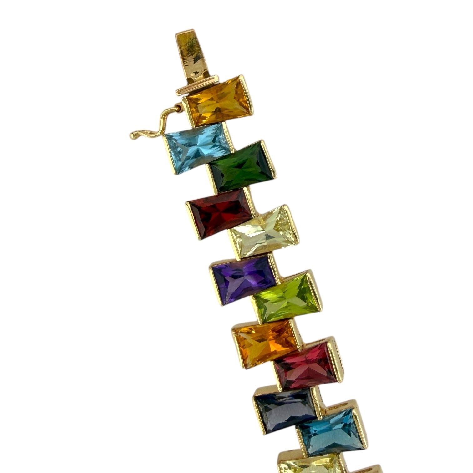 Rainbow 14K Yellow Gold 117.5ct Multi-Gemstone Necklace