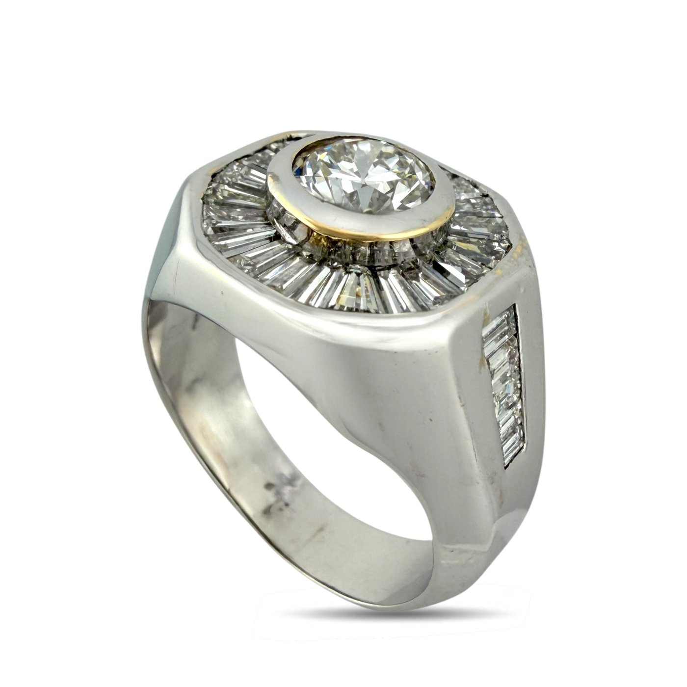 14K White Gold 1.95ct Diamond Statement Ring
