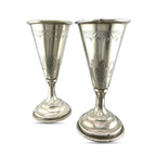 Imperial Russian 84 Zolotnik Silver Pair of Antique Cups