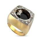 14K Yellow Gold 1.6ct Diamond Spinning Cocktail Ring