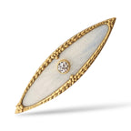 A Faberge 56K Gold Diamond and Enamel Brooch St Petersburg, 1900-1917