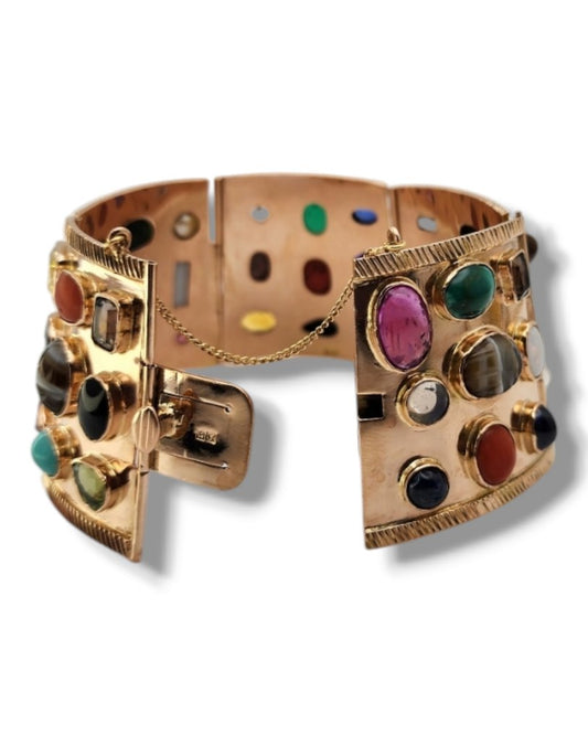 14K Rose Gold Gemstone Bracelet