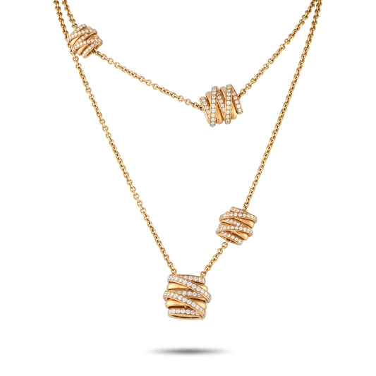 DE GRISOGONO Allegra 18K Rose Gold Diamond Long Necklace