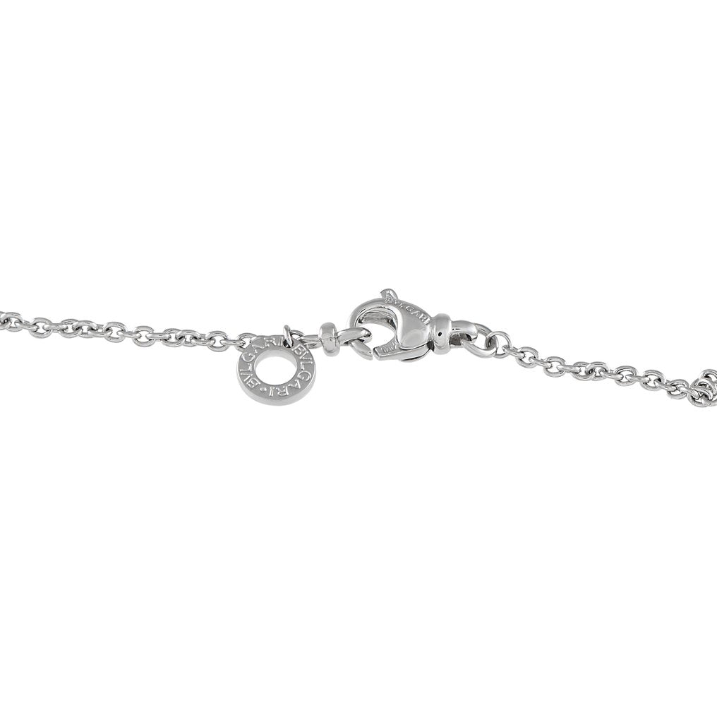 Bvlgari 18K White Gold Bar Necklace