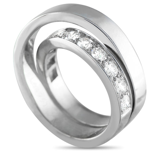 CARTIER Nouvelle Vague 18K White Gold 1.20ct Diamond Ring