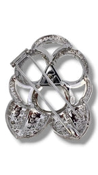 Brooch - 18 kt. White gold, Gorgeous 18K Gold & Diamond women's Jewelry Brooch - 7.00ct. tw. Diamond (Natural)