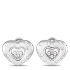 Chopard - Earrings - 18 kt. White gold, Happy Diamonds 18K White Gold 0.94 ct Diamond Heart Earrings