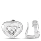 Chopard - Earrings - 18 kt. White gold, Happy Diamonds 18K White Gold 0.94 ct Diamond Heart Earrings