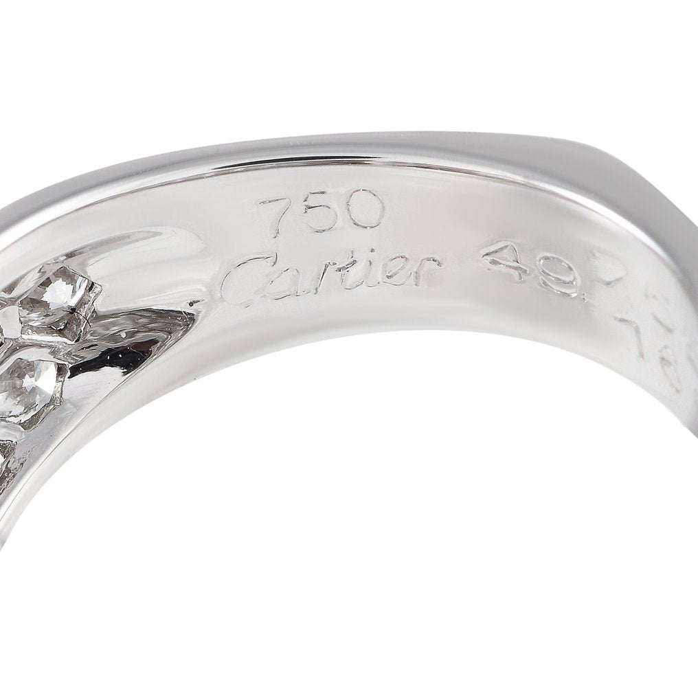 Cartier - Ring - 18 kt. White gold, Juliette 18K White Gold 3.0ct Diamond and Cultured Pearl Ring - 3.00ct. tw.