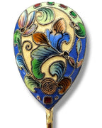 Imperial Russian Silver and Cloisonné Enamel Spoon, Circa 1900