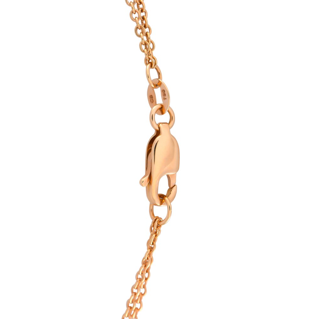 Bucherer - Necklace - 18 kt. White gold, 18K Rose Gold 0.89ct Diamond Circle Necklace