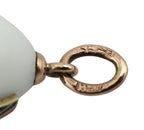 Gold oval connector loop with hinge clasp for an enamel egg pendant