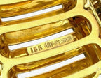 18K yellow gold stamped hallmark on the choker clasp