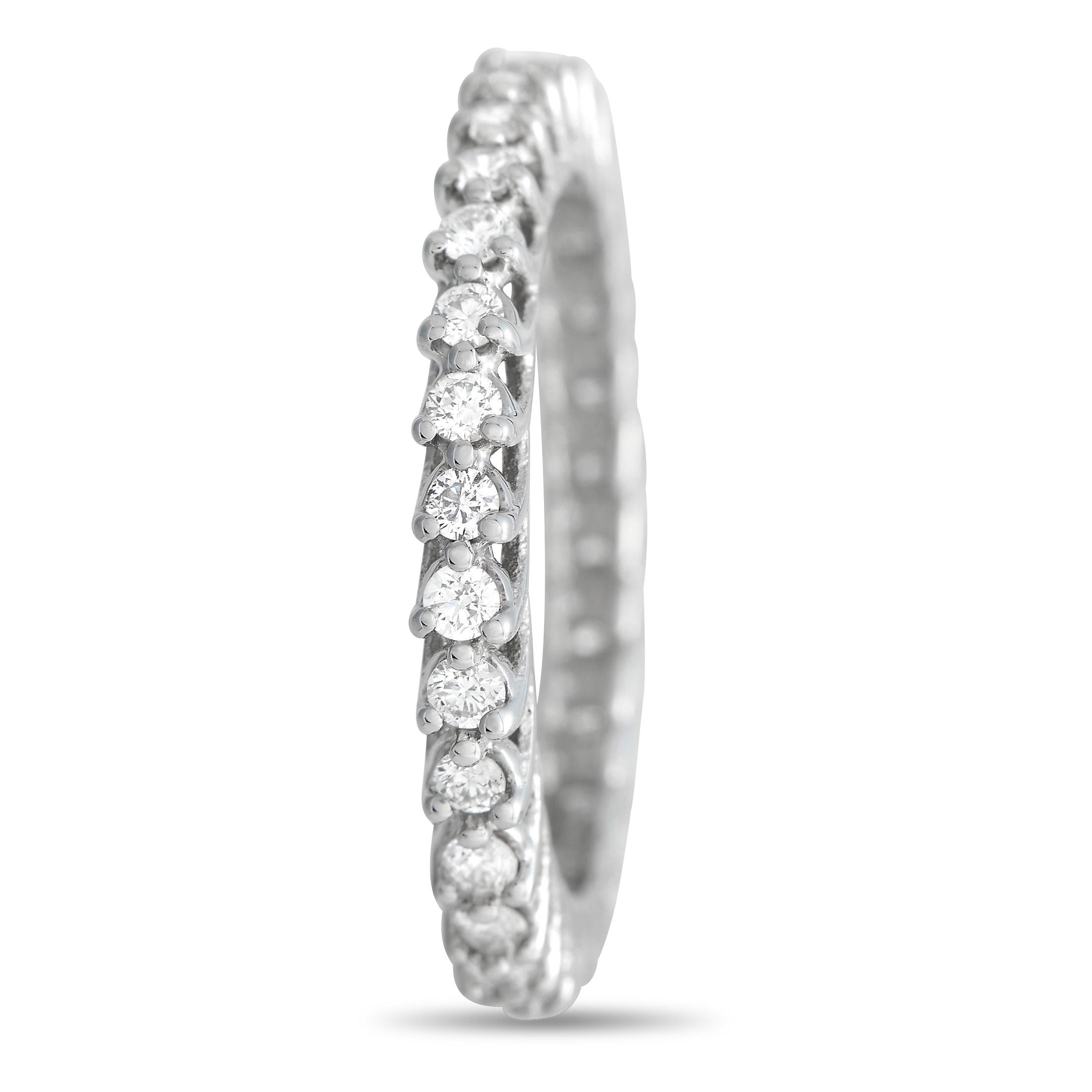 Exclusive 14K White Gold 0.80ct Diamond Eternity Band Ring