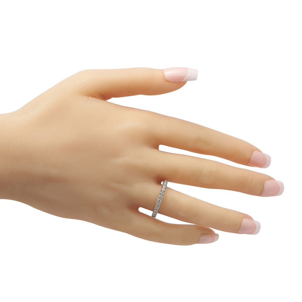 Exclusive 14K White Gold 0.80ct Diamond Eternity Band Ring