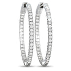 Exclusive 14K White Gold 0.98 ct Diamond Inside-Out Hoop Earrings – Sleek and stylish, these 14K White Gold hoop earrings wil
