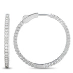 Exclusive 14K White Gold 0.98 ct Diamond Inside-Out Hoop Earrings