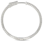 Exclusive 14K White Gold 1.34ct Diamond Inside-Out Hoop Earrings