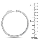 Exclusive 14K White Gold 3.35ct Diamond Inside-Out Hoop Earrings