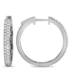Exclusive 14K White Gold 0.65ct Diamond Hoop Earrings
