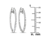 Exclusive 14K White Gold 1.0ct Diamond Inside-Out Hoop Earrings
