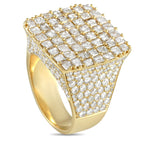 Exclusive 14K Yellow Gold 10.49 ct Diamond Ring – This bold, luxurious ring will continually command attention