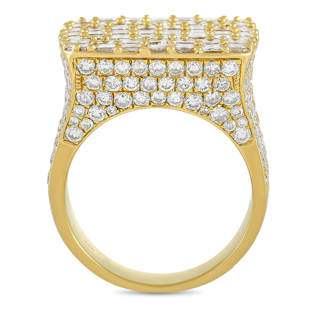 Exclusive 14K Yellow Gold 10.49 ct Diamond Ring