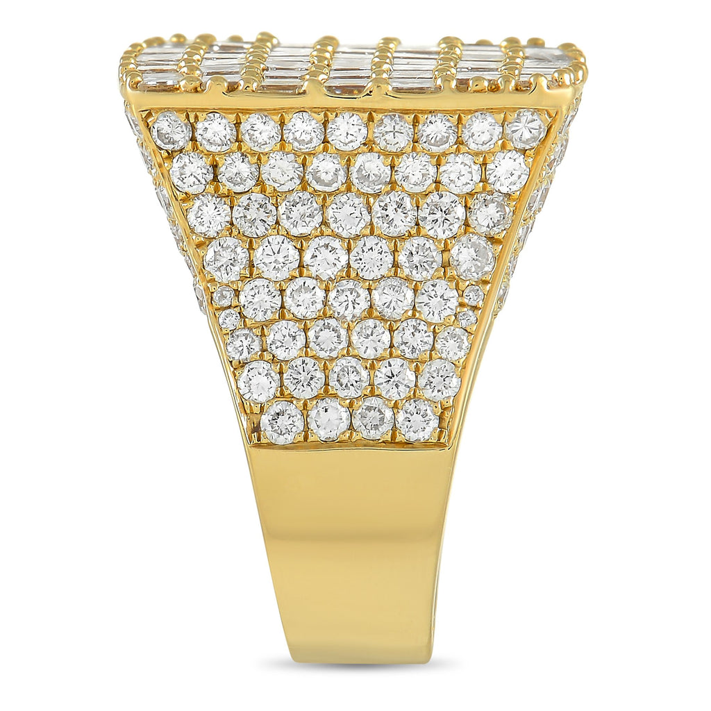 Exclusive 14K Yellow Gold 10.49 ct Diamond Ring