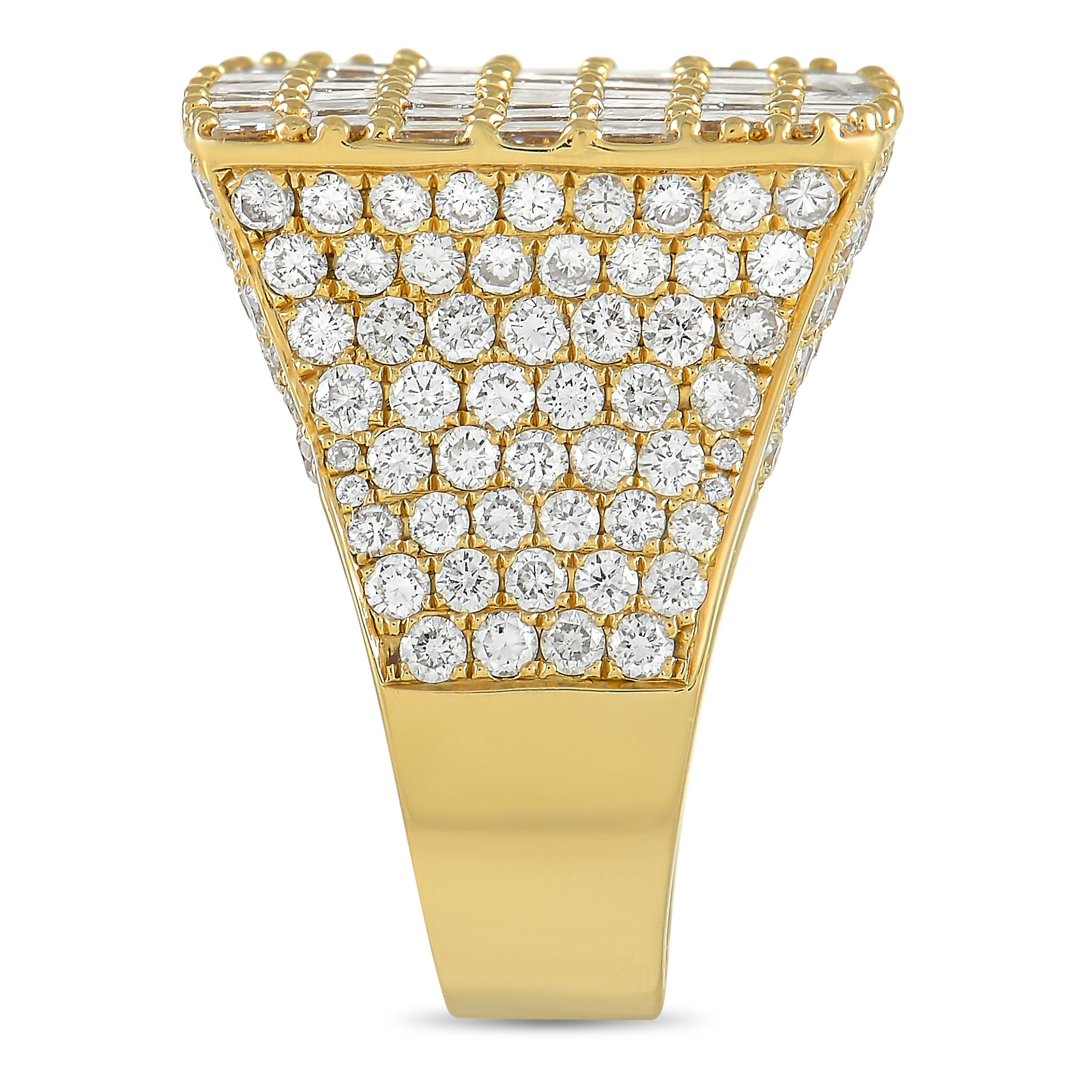 Exclusive 14K Yellow Gold 10.49 ct Diamond Ring