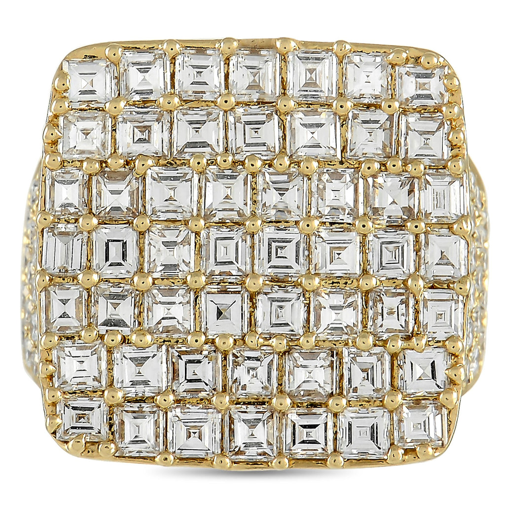 Exclusive 14K Yellow Gold 10.49 ct Diamond Ring