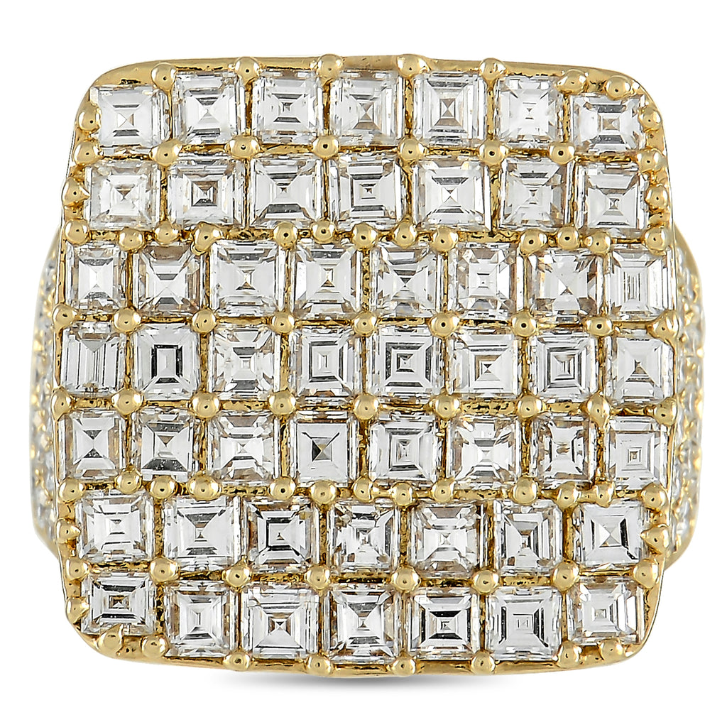 14K Yellow Gold 10.49 ct Diamond Ring