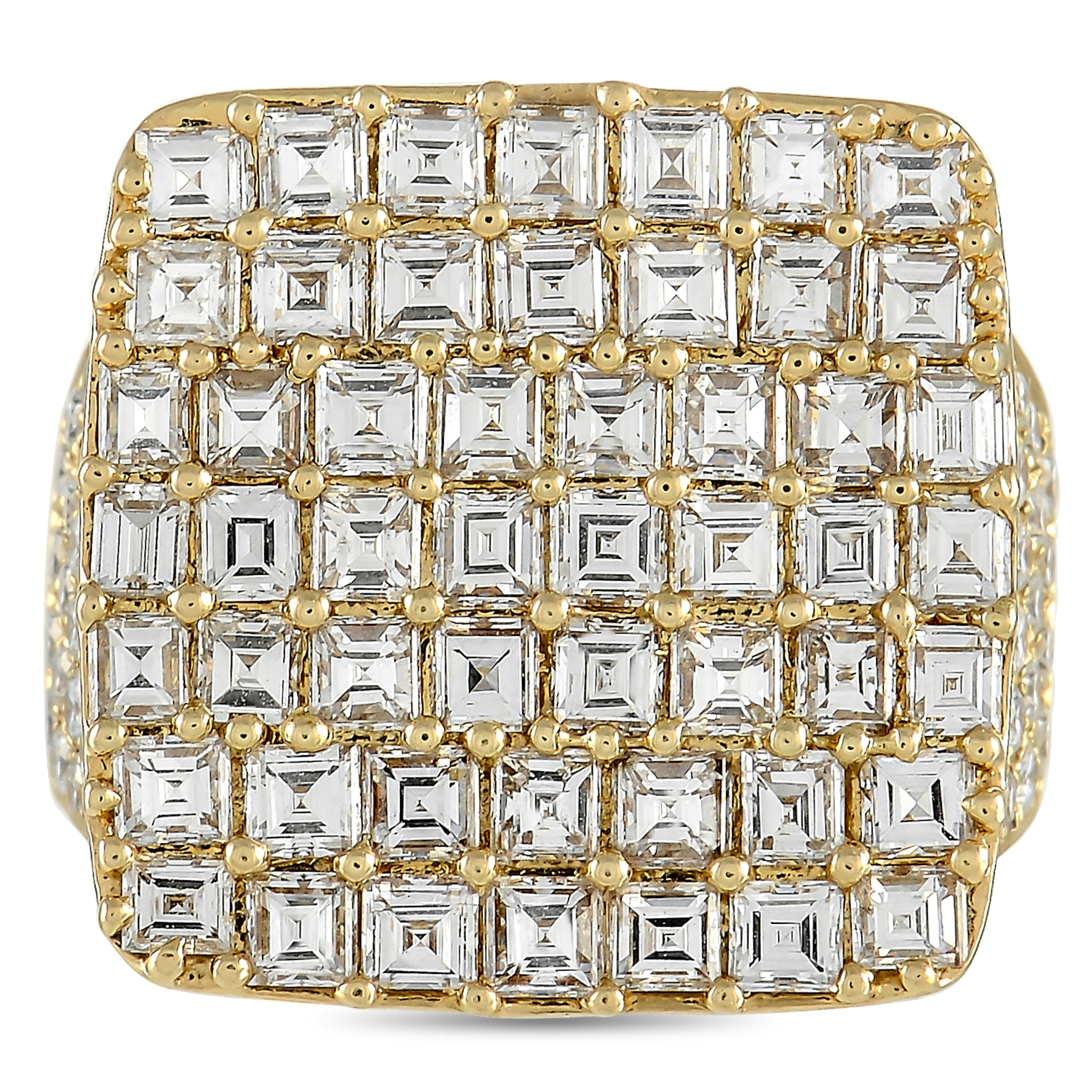 14K Yellow Gold 10.49 ct Diamond Ring