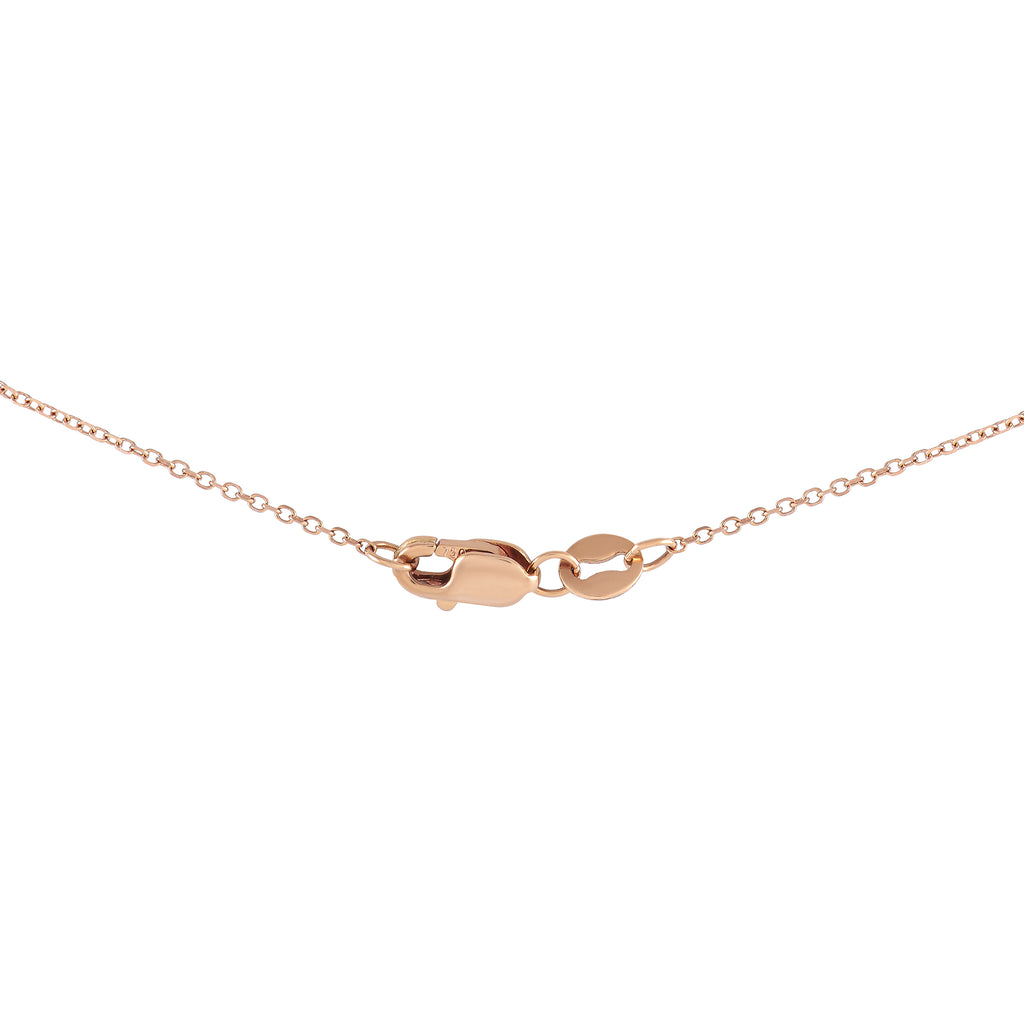 18K Rose Gold 1.00 ct Diamond Bar Necklace
