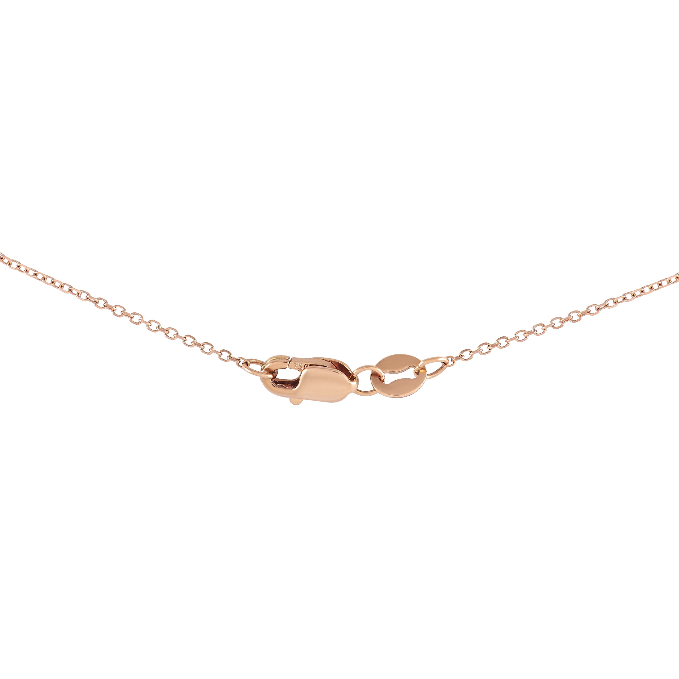 18K Rose Gold 1.00 ct Diamond Bar Necklace
