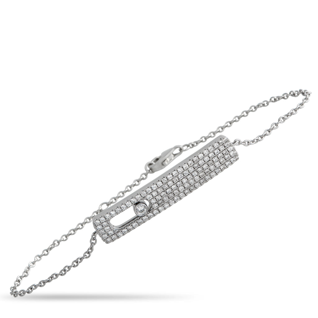 18K White Gold 0.85ct Diamond Bracelet