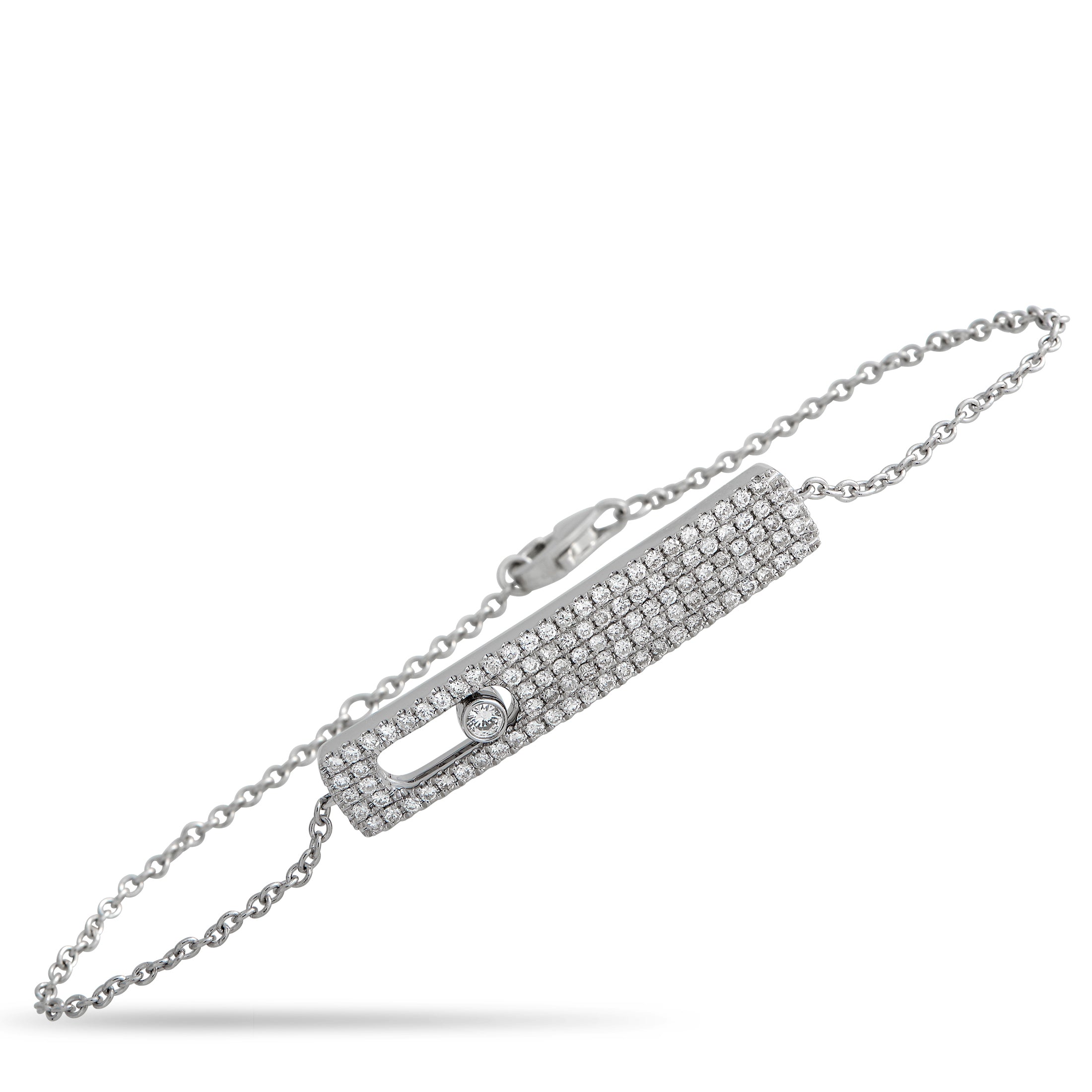 18K White Gold 0.85ct Diamond Bracelet
