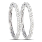 Exclusive 14K White Gold 1.0ct Diamond Hoop Earrings – Incredibly stylish, these gorgeous hoop earrings are made of elegant 1