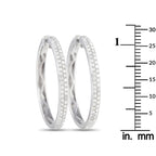Exclusive 14K White Gold 1.0ct Diamond Hoop Earrings