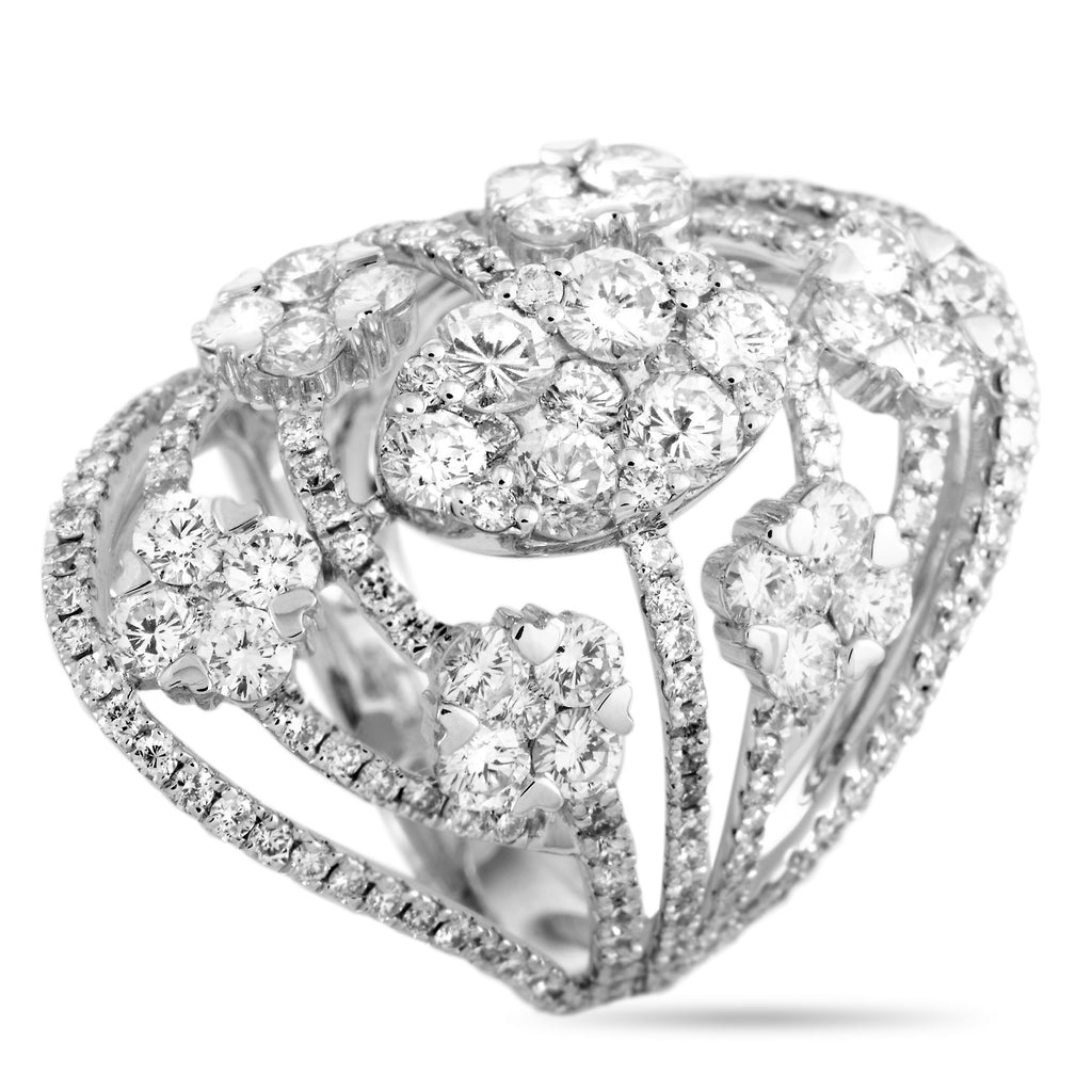 Exclusive 18K White Gold 3.85 ct Diamond Ring ALR-13187W-OD – This Exclusive  ring is crafted from 18K white gold and set wit