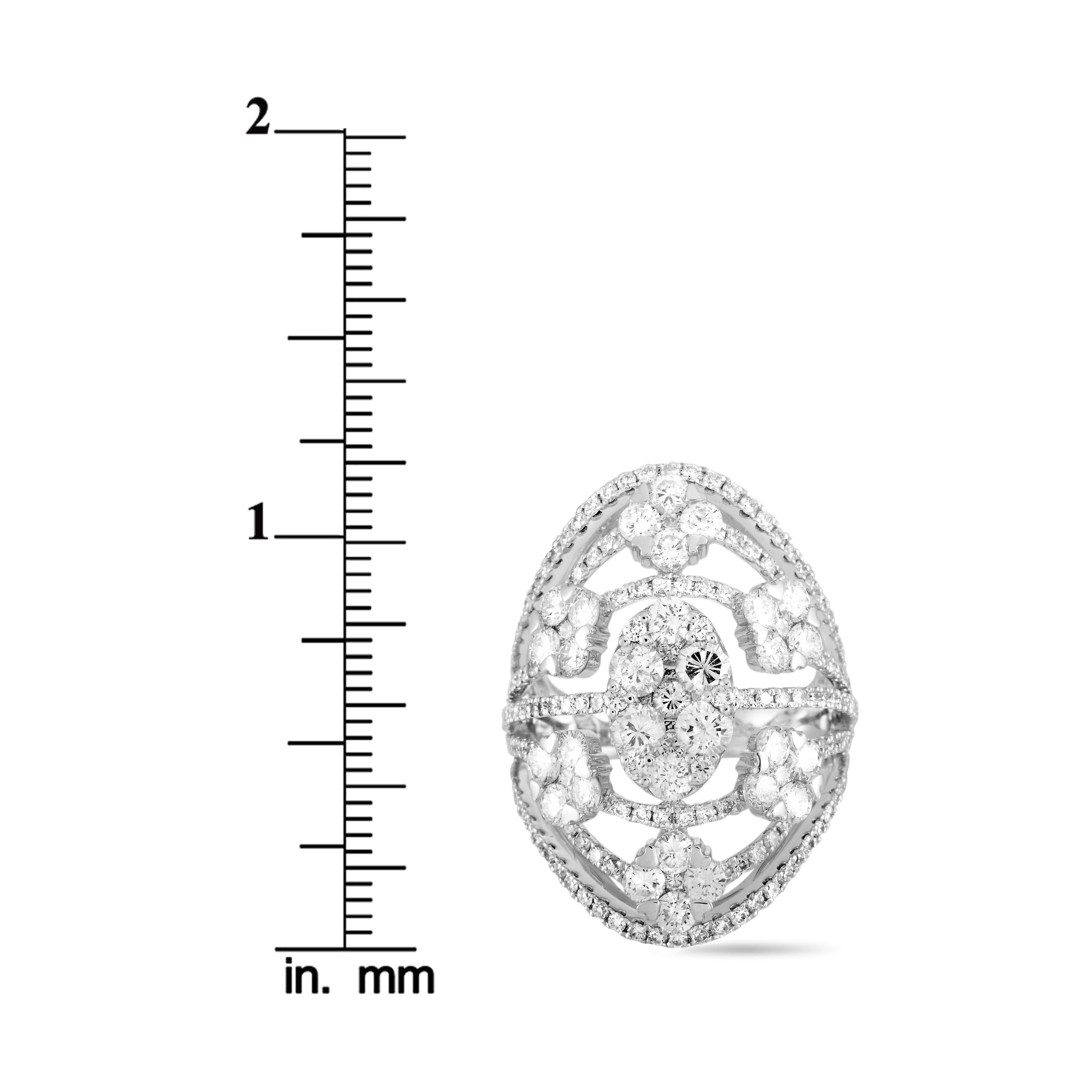 Exclusive 18K White Gold 3.85 ct Diamond Ring