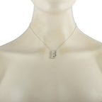 14K White Gold 1.0ct Diamond Necklace