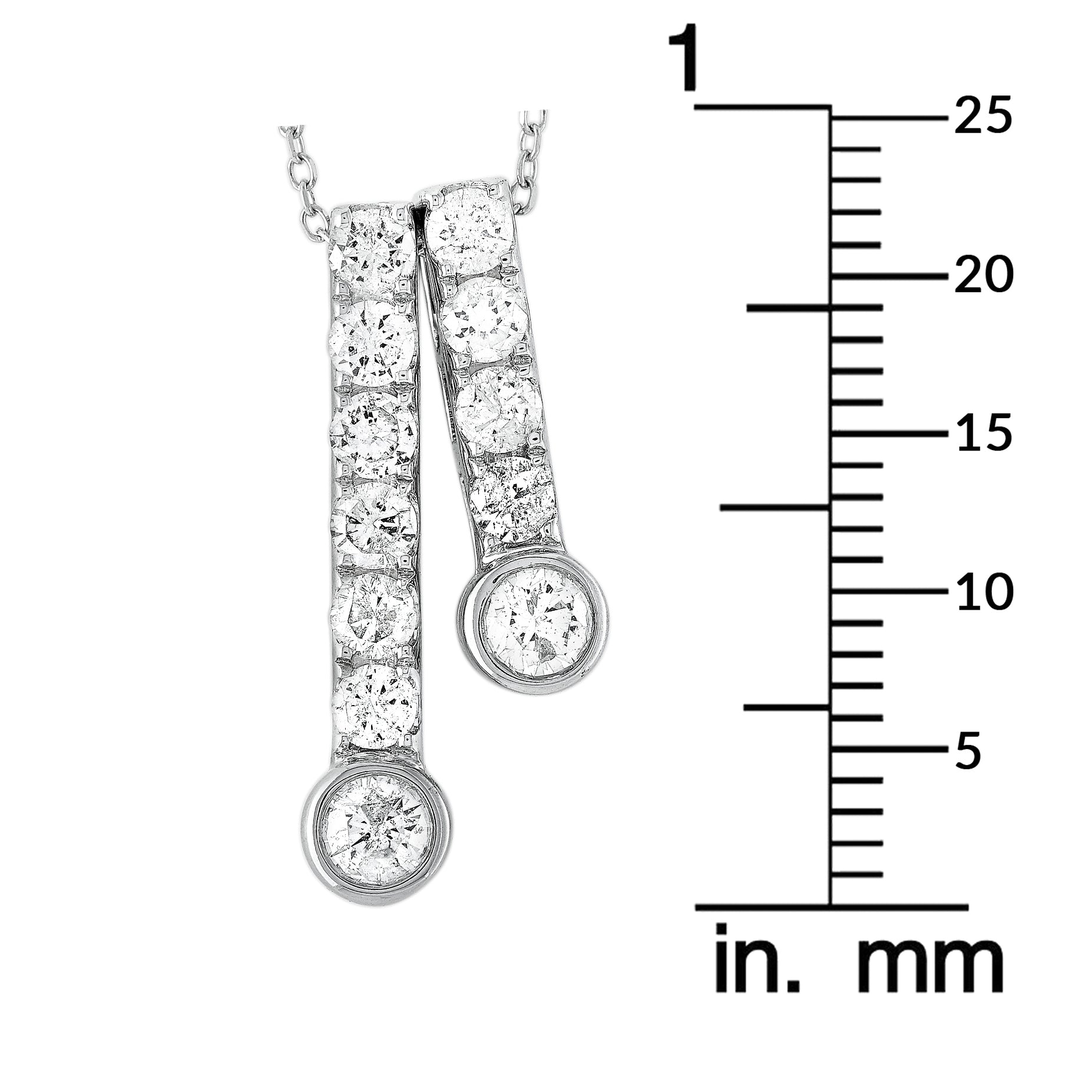 14K White Gold 1.0ct Diamond Necklace