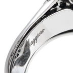 Maggioro 18K White Gold 16.57ct Black and White Diamond Cocktail Ring
