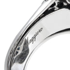 Maggioro18K White Gold 16.57ct Black and White Diamond Cocktail Ring