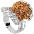 Oro Trend18K White Gold Yellow Sapphire and Diamond Ring A1349-ZO – This ring from Oro Trend is fabulous and shines with diam